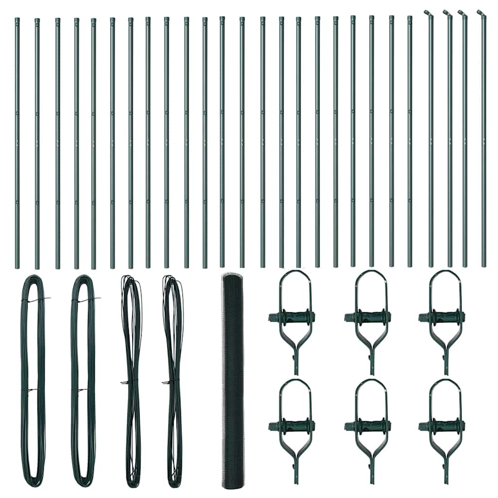 vidaXL Ogrodzenie spawane do mocowania w gruncie 50 x 1,5 m (S x W)