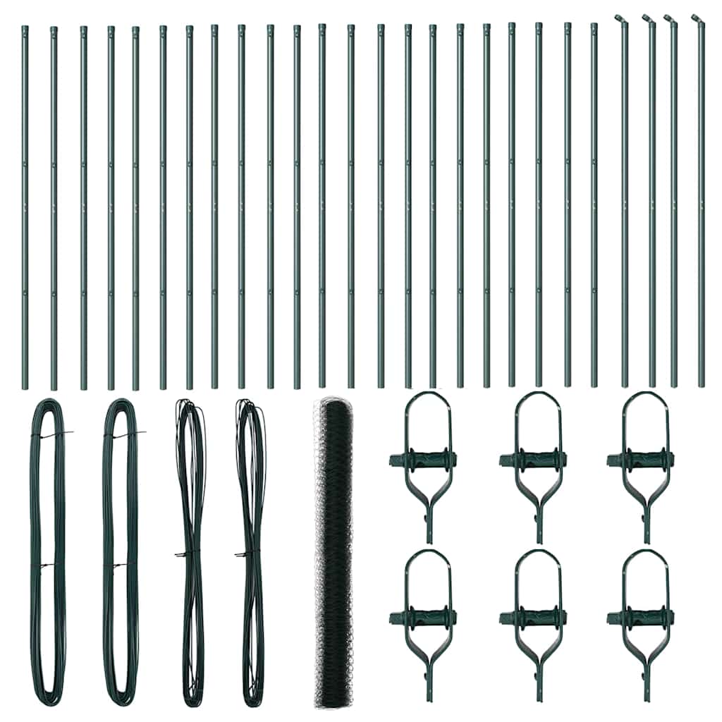 vidaXL Ogrodzenie spawane do mocowania w gruncie 50 x 1,5 m (S x W)