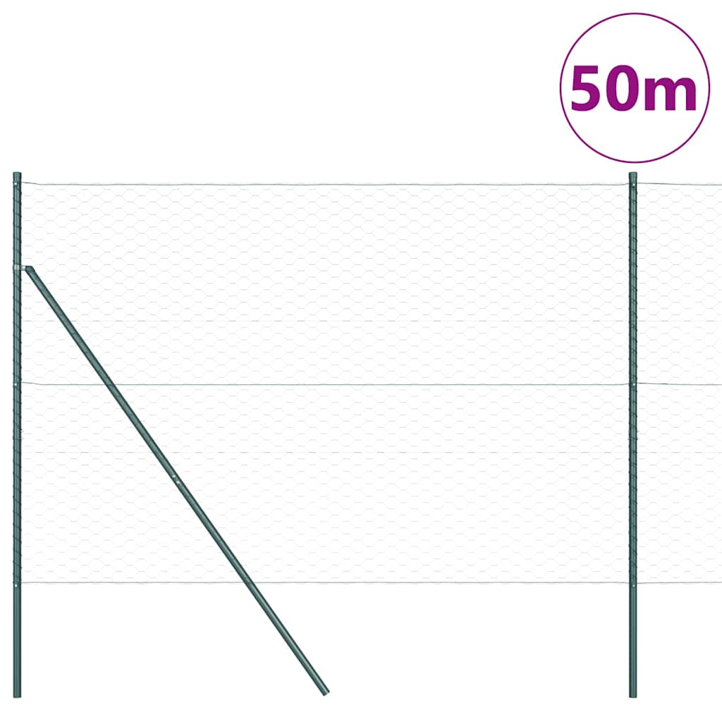 vidaXL Ogrodzenie spawane do mocowania w gruncie 50 x 1,5 m (S x W)