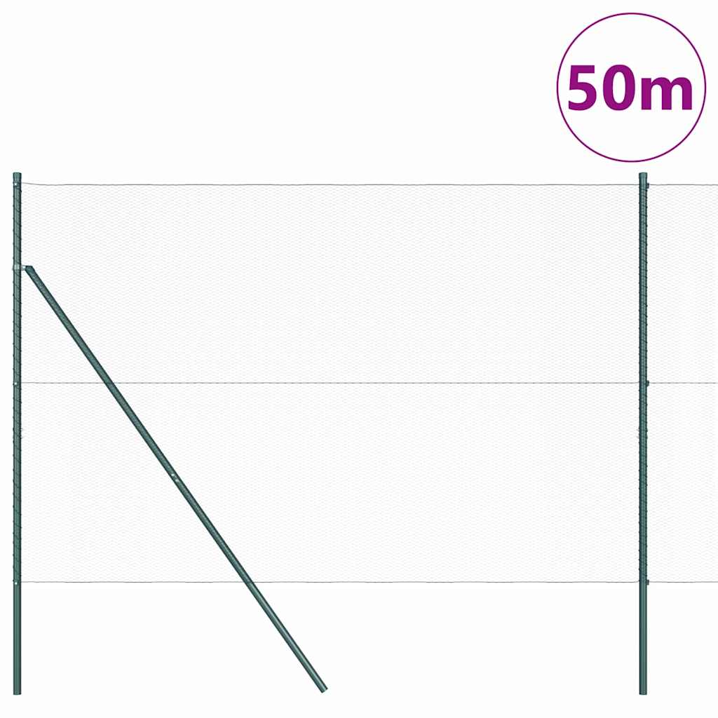 vidaXL Ogrodzenie spawane do mocowania w gruncie 50 x 1,6 m (S x W)