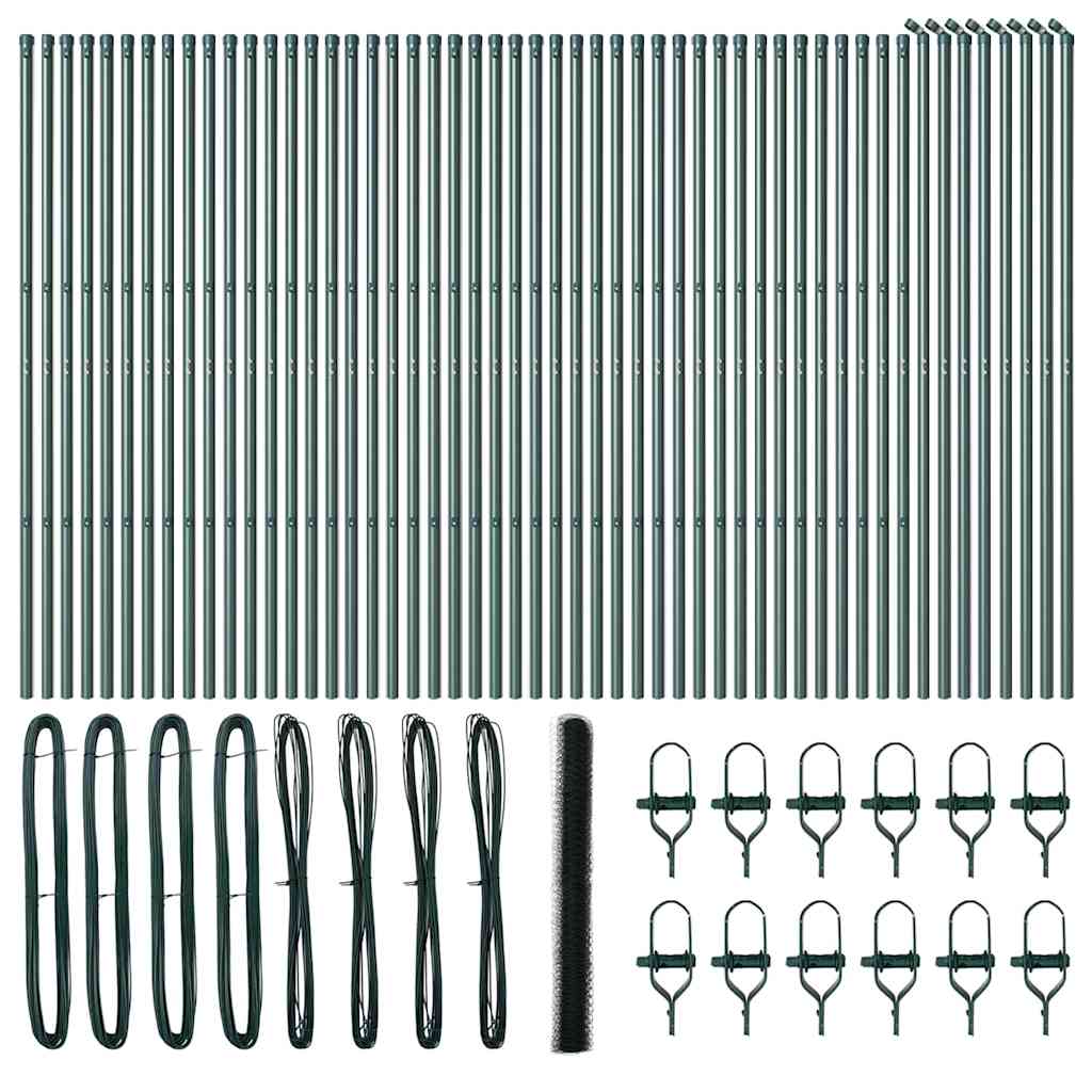 vidaXL Ogrodzenie spawane do mocowania w gruncie 100 x 1,6 m (S x W)