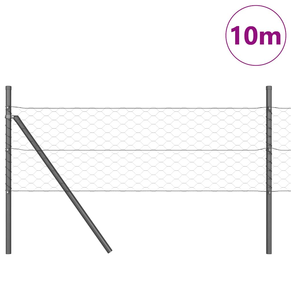 vidaXL Ogrodzenie spawane do mocowania w gruncie 10 x 0,4 m (S x W)