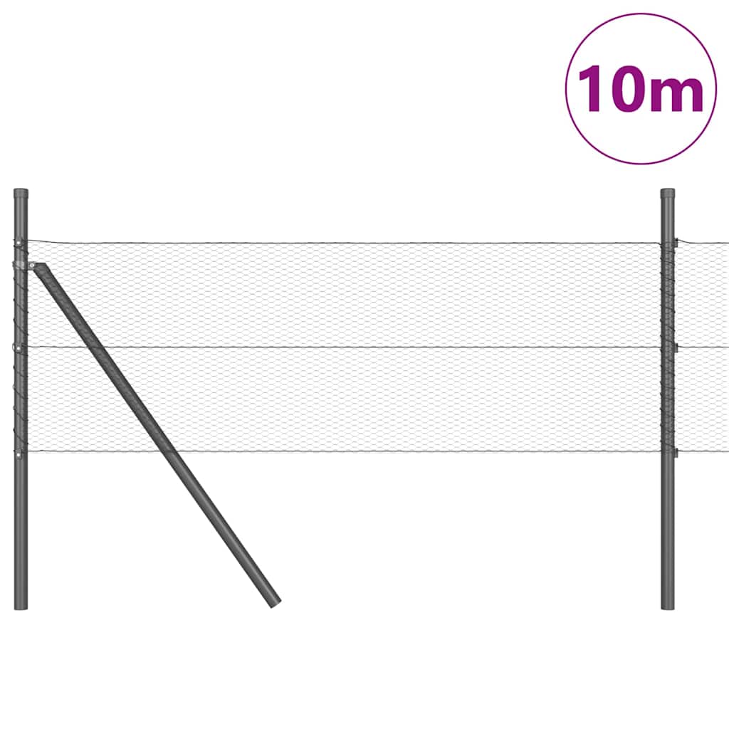 vidaXL Ogrodzenie spawane do mocowania w gruncie 10 x 0,5 m (S x W)