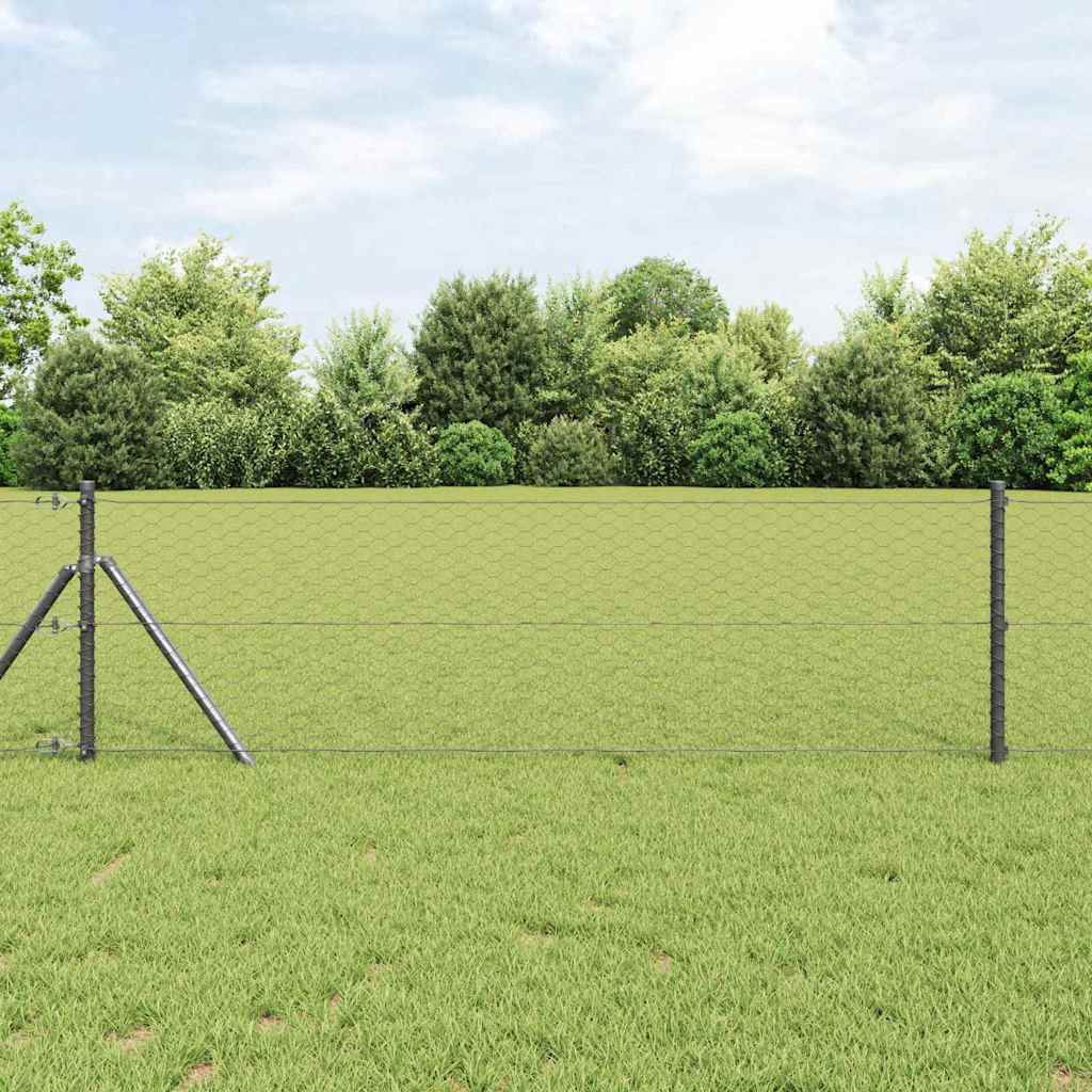 vidaXL Ogrodzenie spawane do mocowania w gruncie 10 x 0,6 m (S x W)