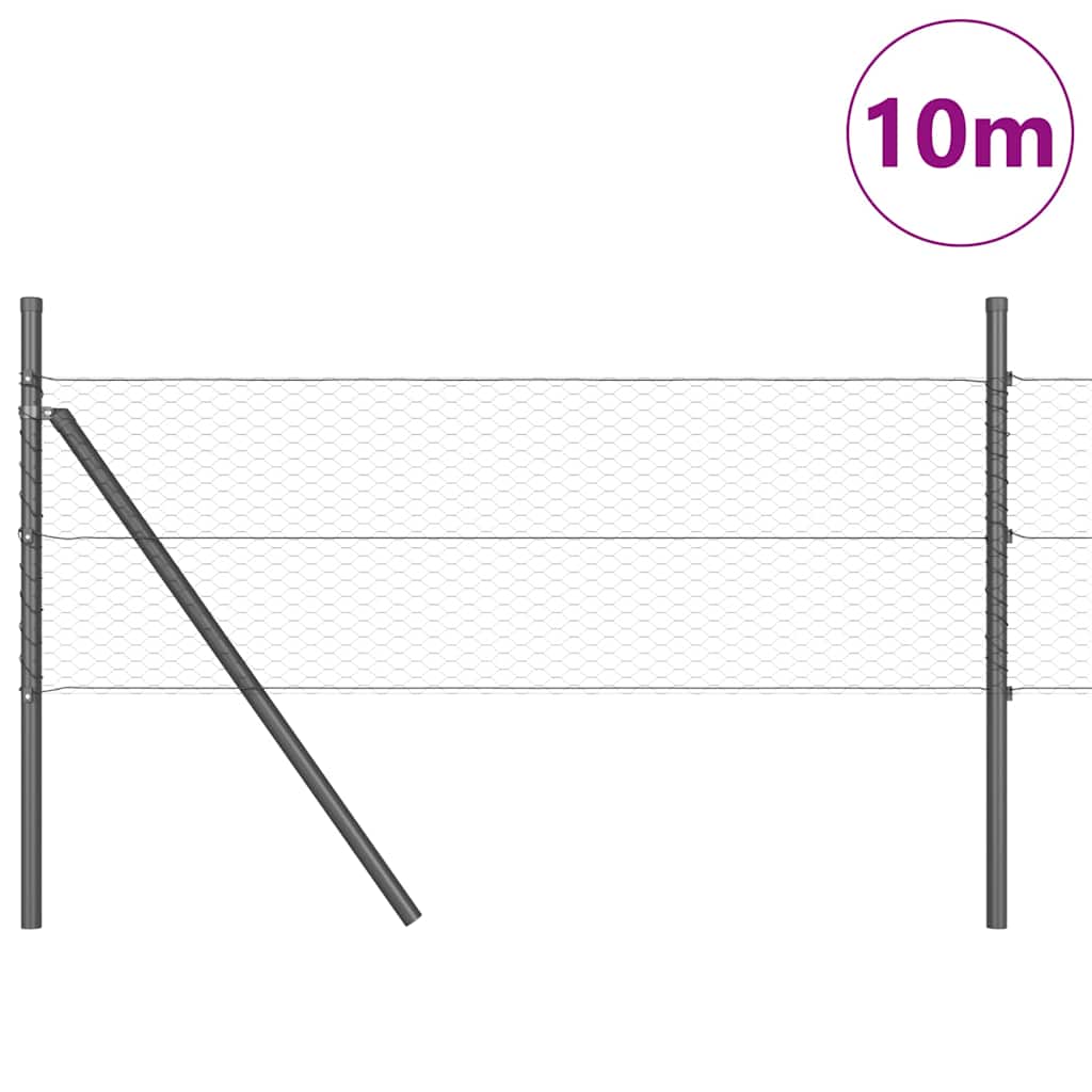 vidaXL Ogrodzenie spawane do mocowania w gruncie 10 x 0,8 m (S x W)
