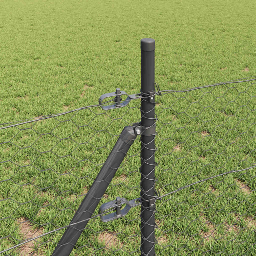 vidaXL Ogrodzenie spawane do mocowania w gruncie 10 x 0,8 m (S x W)