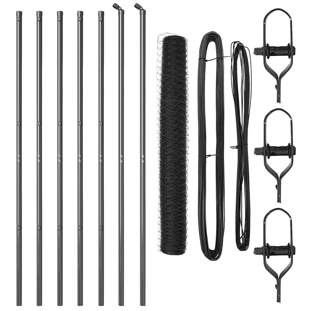 vidaXL Ogrodzenie spawane do mocowania w gruncie 10 x 1 m (S x W)