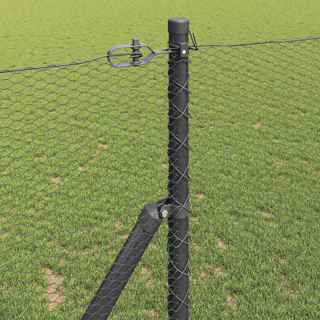 vidaXL Ogrodzenie spawane do mocowania w gruncie 10 x 1,2 m (S x W)