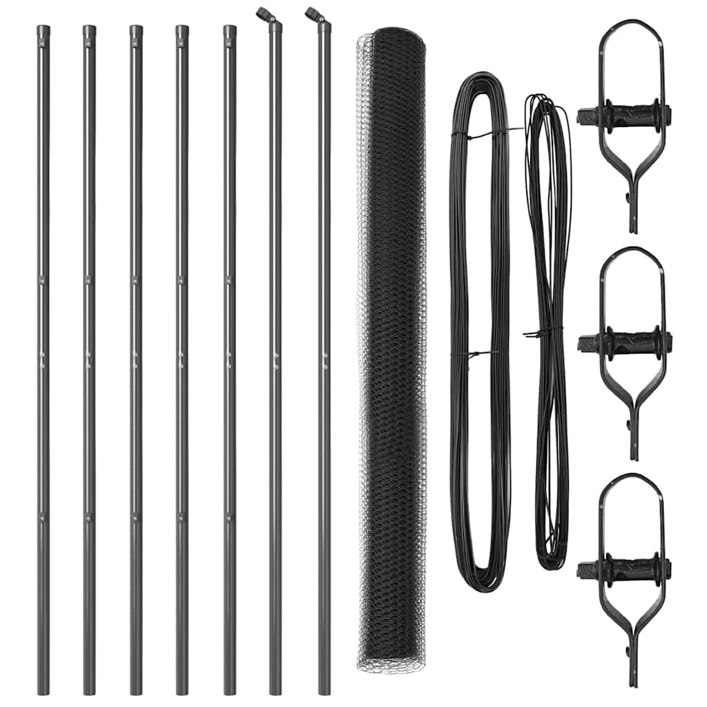 vidaXL Ogrodzenie spawane do mocowania w gruncie 10 x 1,6 m (S x W)