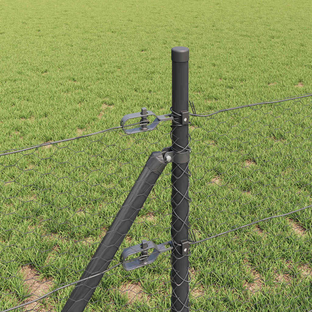 vidaXL Ogrodzenie spawane do mocowania w gruncie 25 x 0,8 m (S x W)