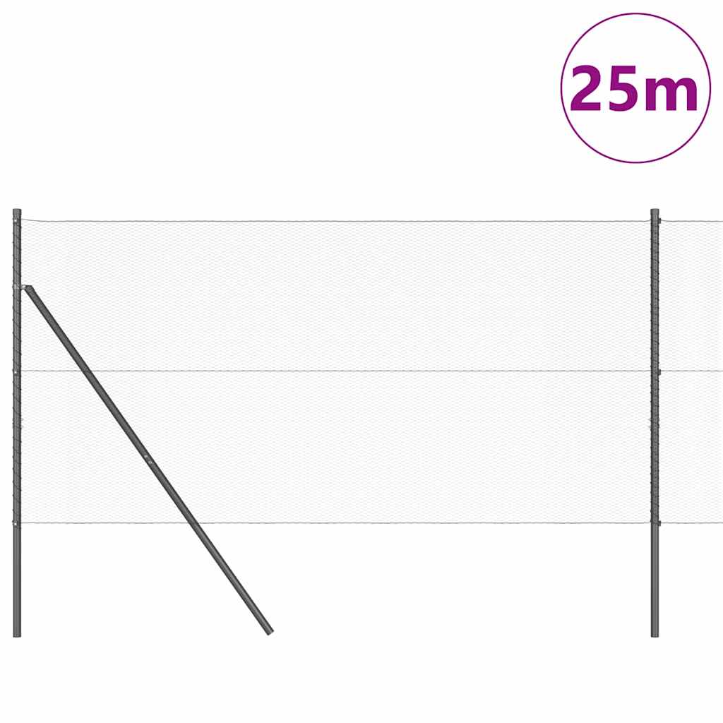 vidaXL Ogrodzenie spawane do mocowania w gruncie 25 x 1,2 m (S x W)