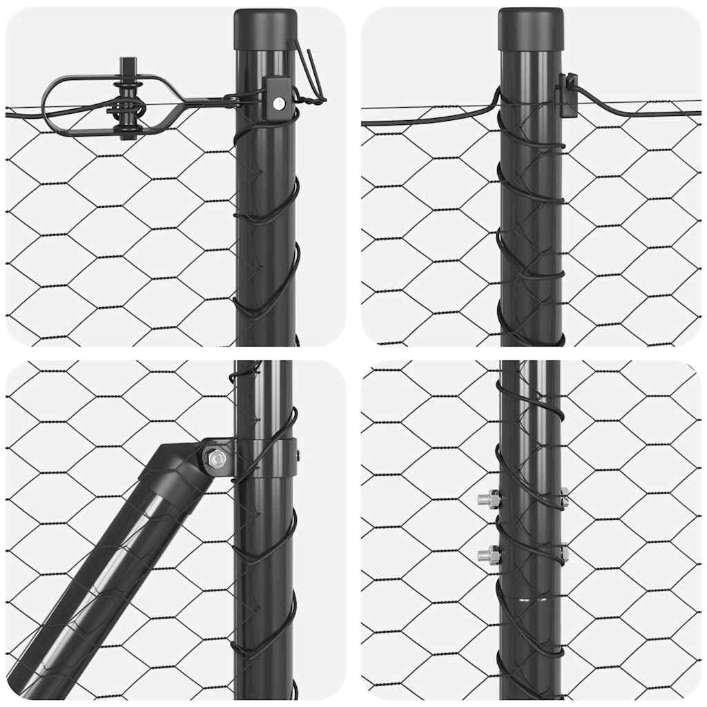 vidaXL Ogrodzenie spawane do mocowania w gruncie 25 x 1,4 m (S x W)