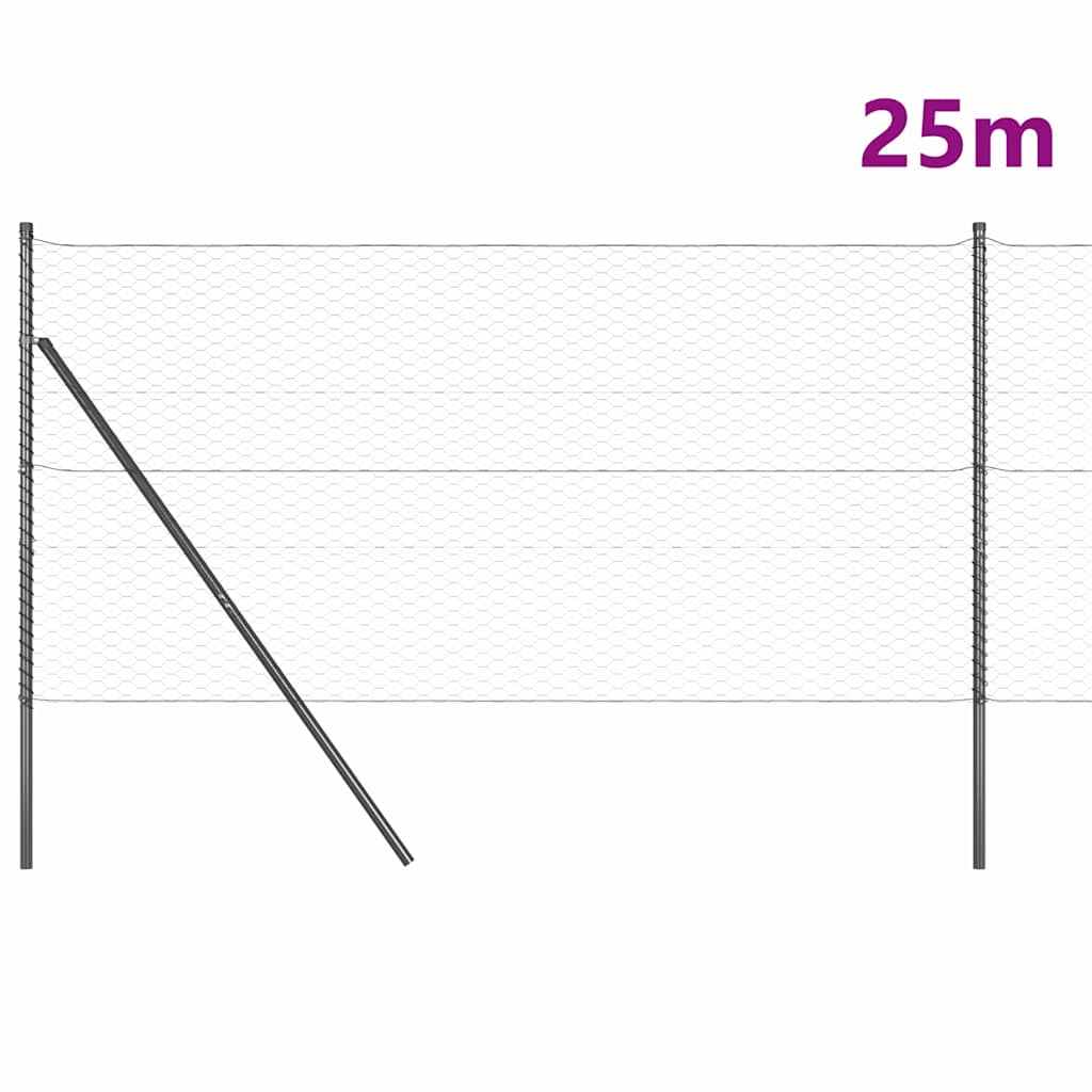 vidaXL Ogrodzenie spawane do mocowania w gruncie 25 x 1,4 m (S x W)