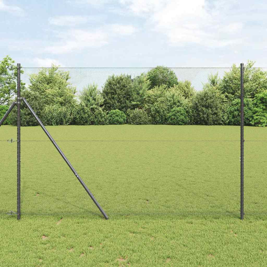 vidaXL Ogrodzenie spawane do mocowania w gruncie 25 x 1,5 m (S x W)