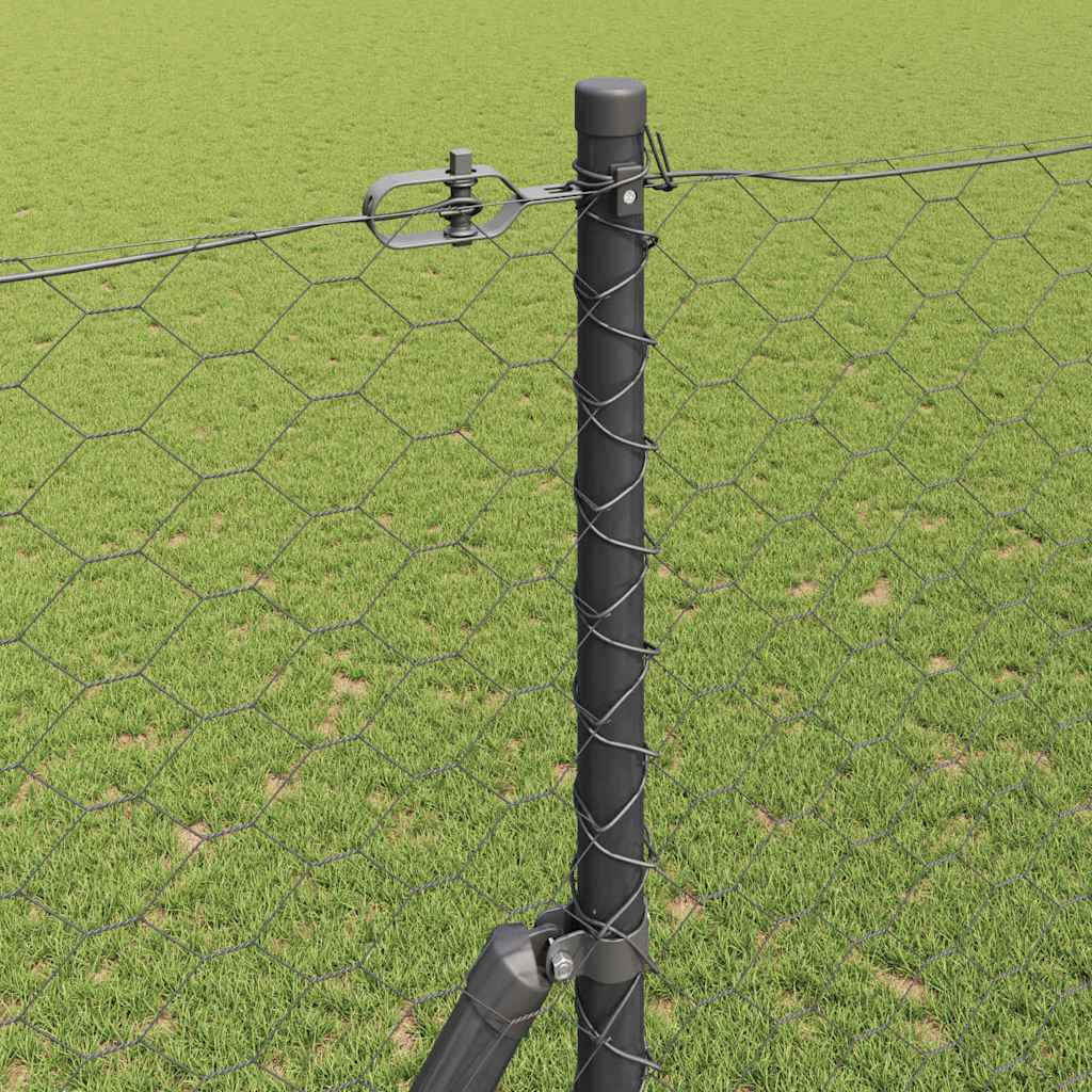 vidaXL Ogrodzenie spawane do mocowania w gruncie 25 x 1,5 m (S x W)