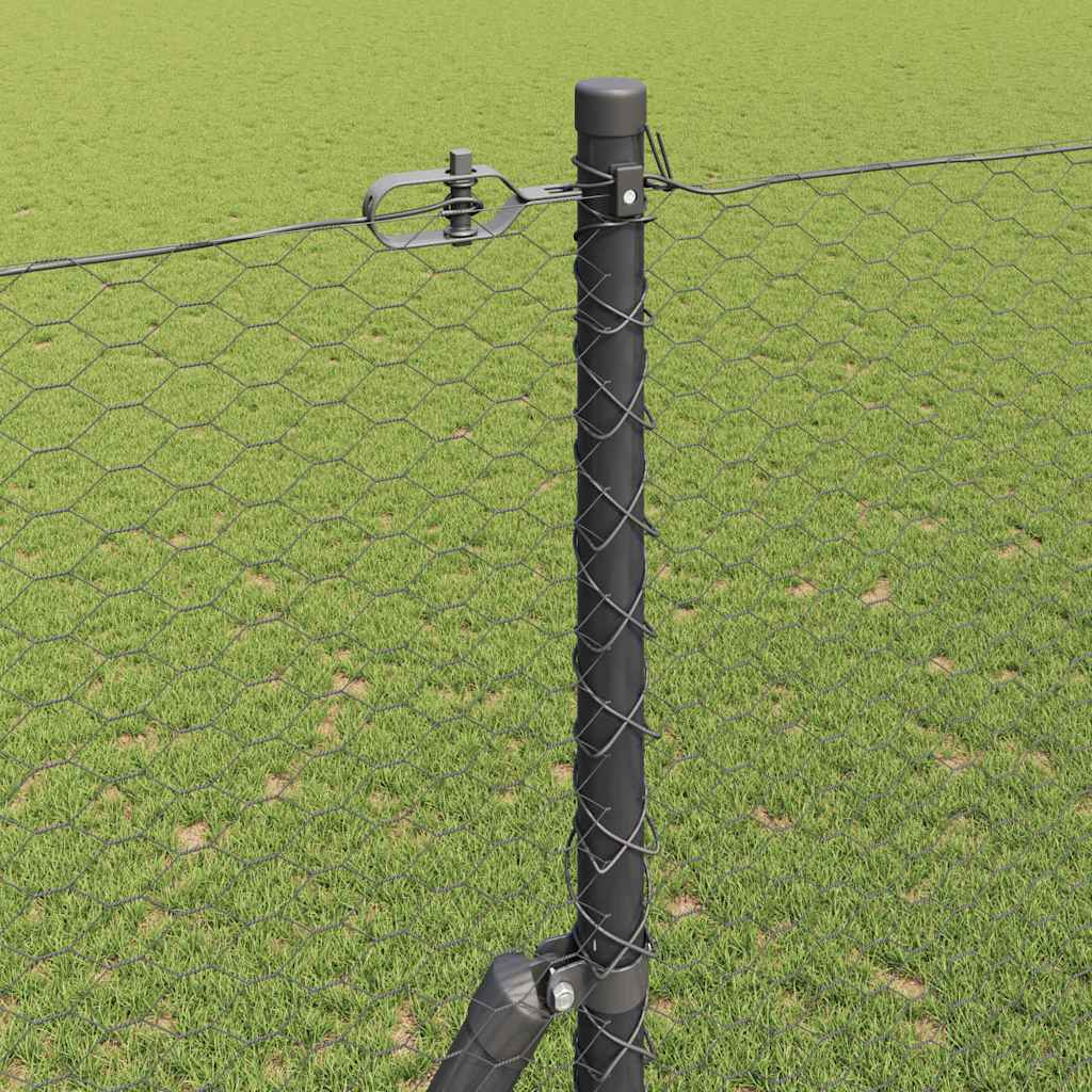vidaXL Ogrodzenie spawane do mocowania w gruncie 25 x 1,6 m (S x W)
