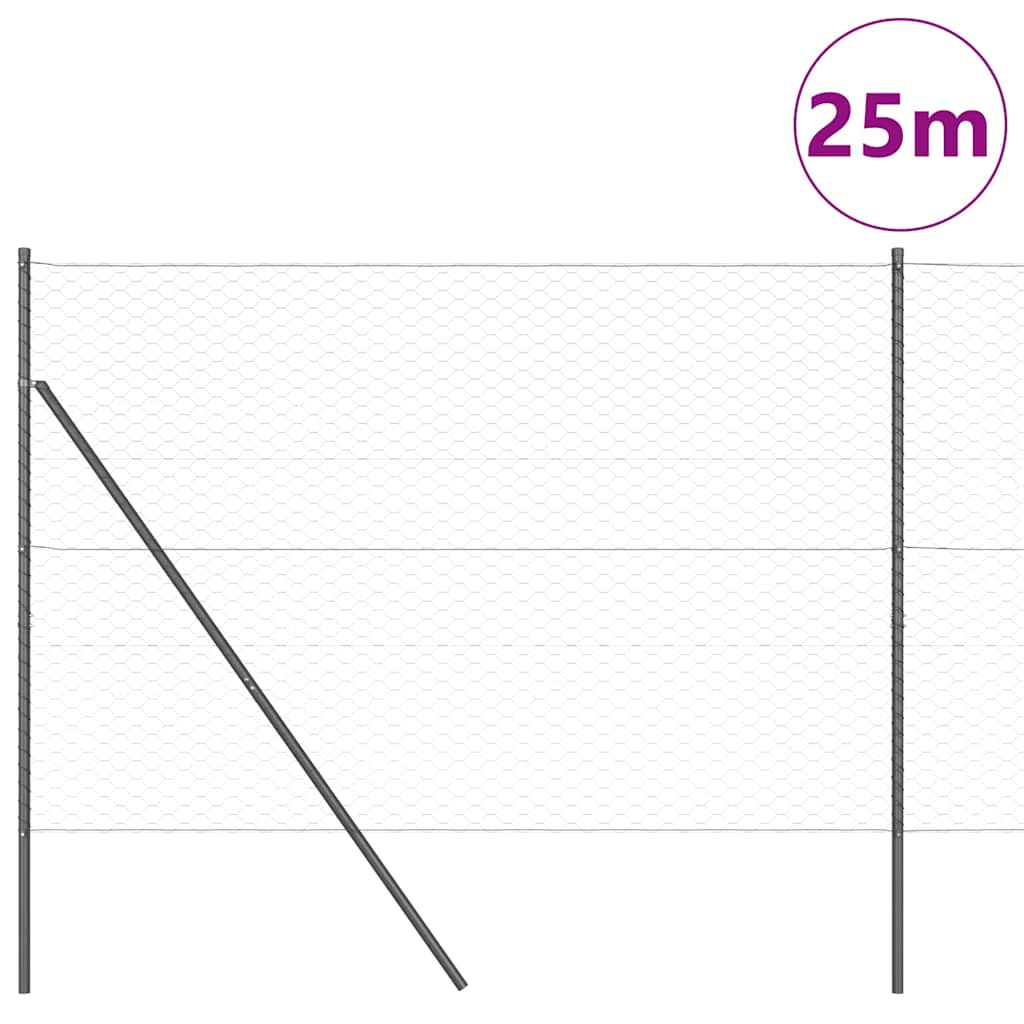 vidaXL Ogrodzenie spawane do mocowania w gruncie 25 x 1,6 m (S x W)