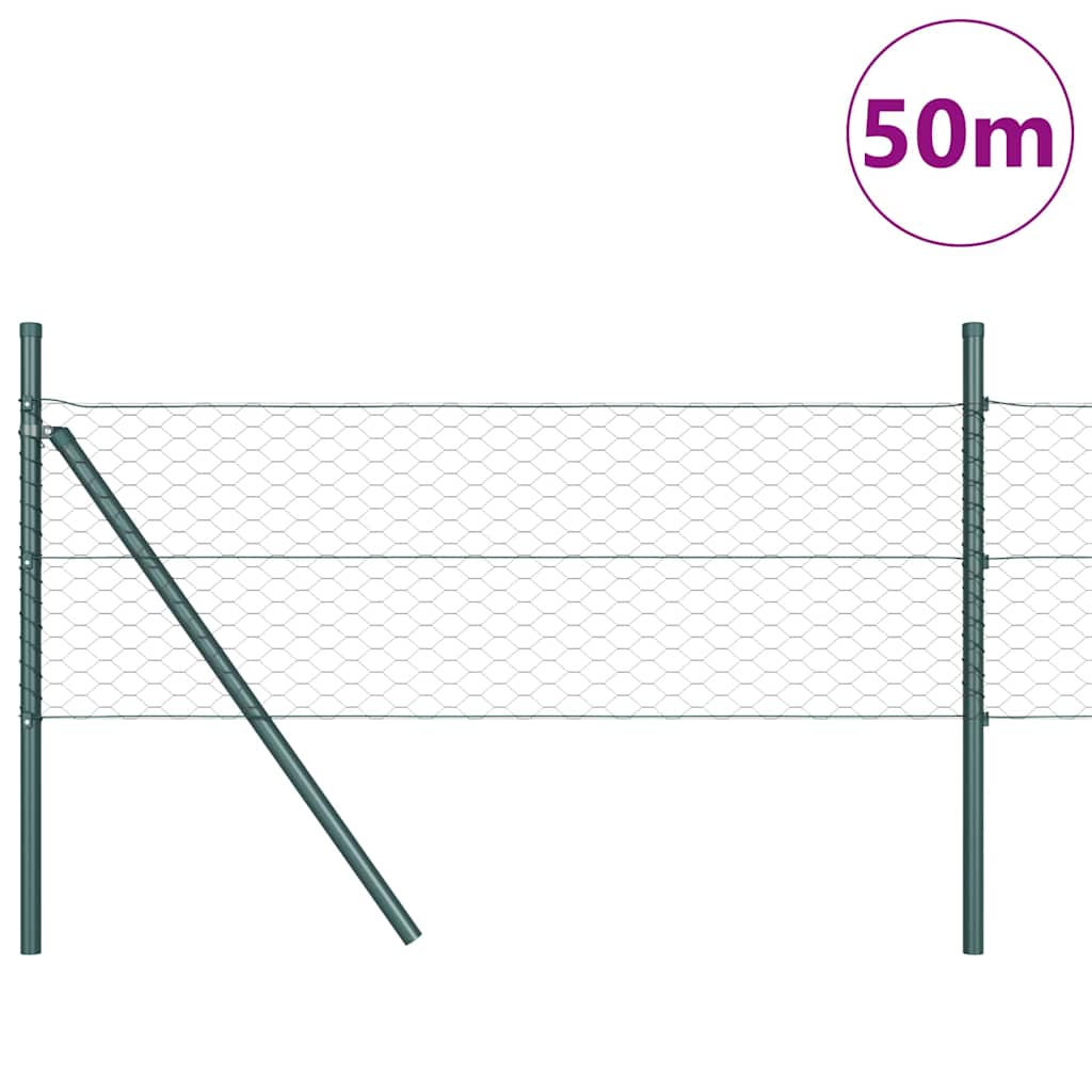 vidaXL Ogrodzenie spawane do mocowania w gruncie 50 x 0,8 m (S x W)