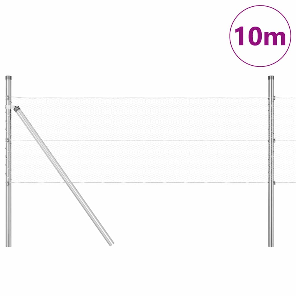 vidaXL Ogrodzenie spawane do mocowania w gruncie 10 x 0,5 m (S x W)