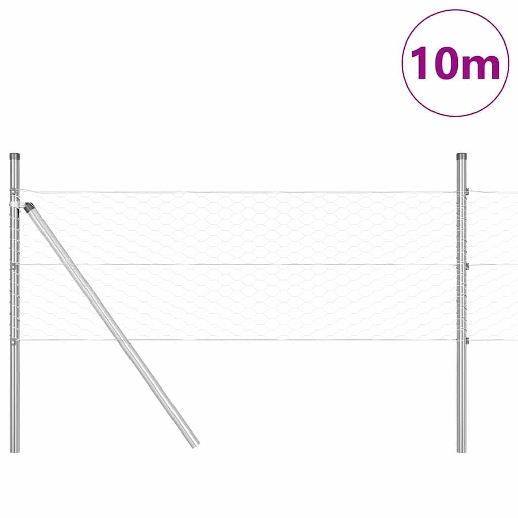 vidaXL Ogrodzenie spawane do mocowania w gruncie 10 x 0,5 m (S x W)