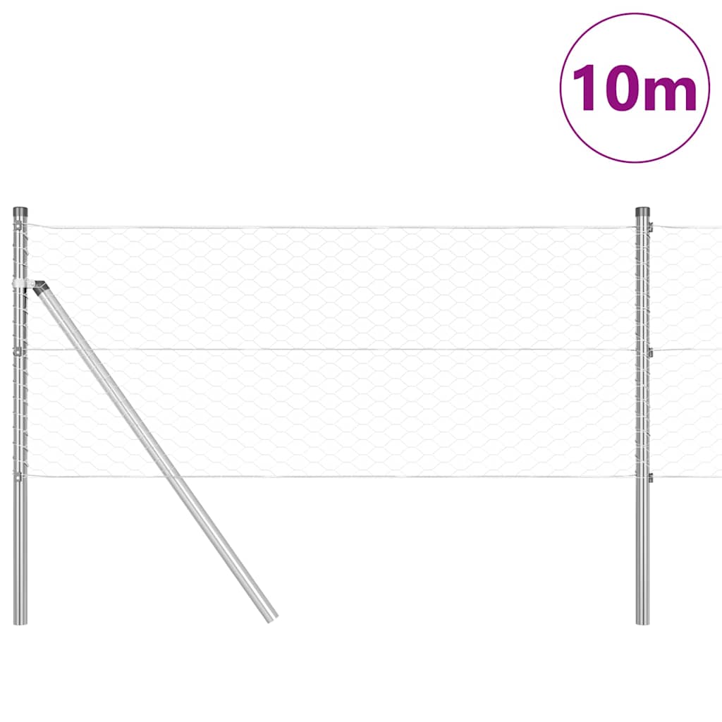 vidaXL Ogrodzenie spawane do mocowania w gruncie 10 x 0,6 m (S x W)