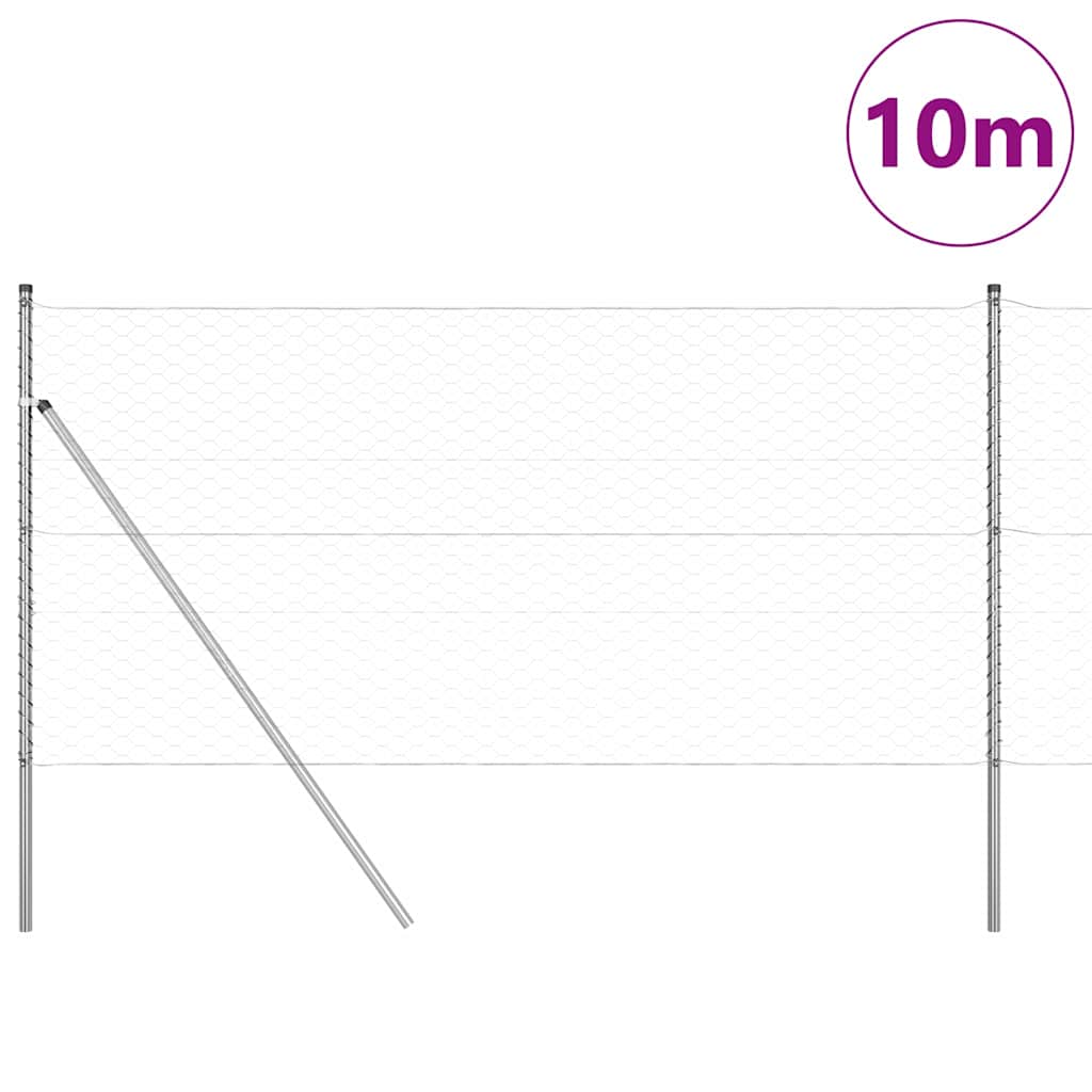 vidaXL Ogrodzenie spawane do mocowania w gruncie 10 x 1 m (S x W)
