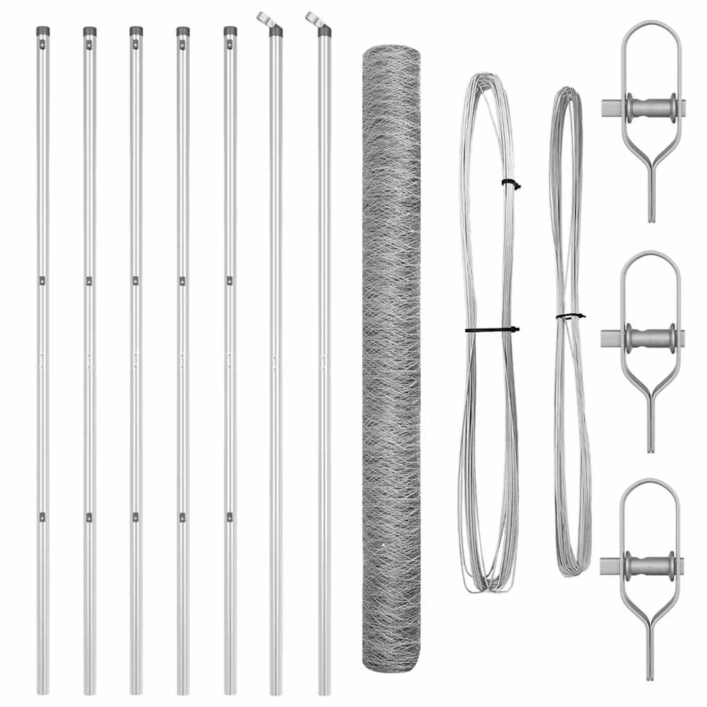 vidaXL Ogrodzenie spawane do mocowania w gruncie 10 x 1,5 m (S x W)