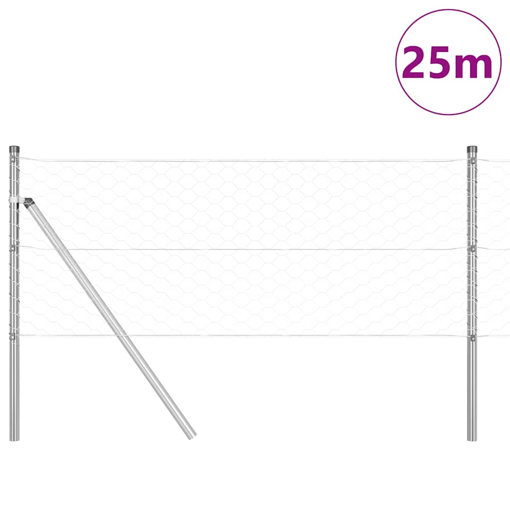 vidaXL Ogrodzenie spawane do mocowania w gruncie 25 x 0,6 m (S x W)