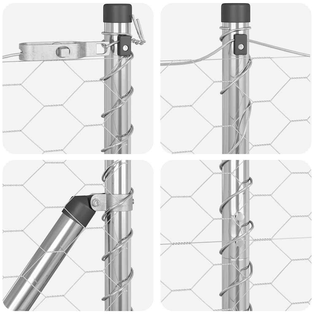 vidaXL Ogrodzenie spawane do mocowania w gruncie 25 x 1,2 m (S x W)
