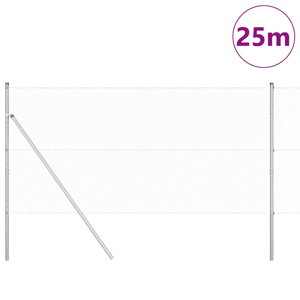 vidaXL Ogrodzenie spawane do mocowania w gruncie 25 x 1,4 m (S x W)