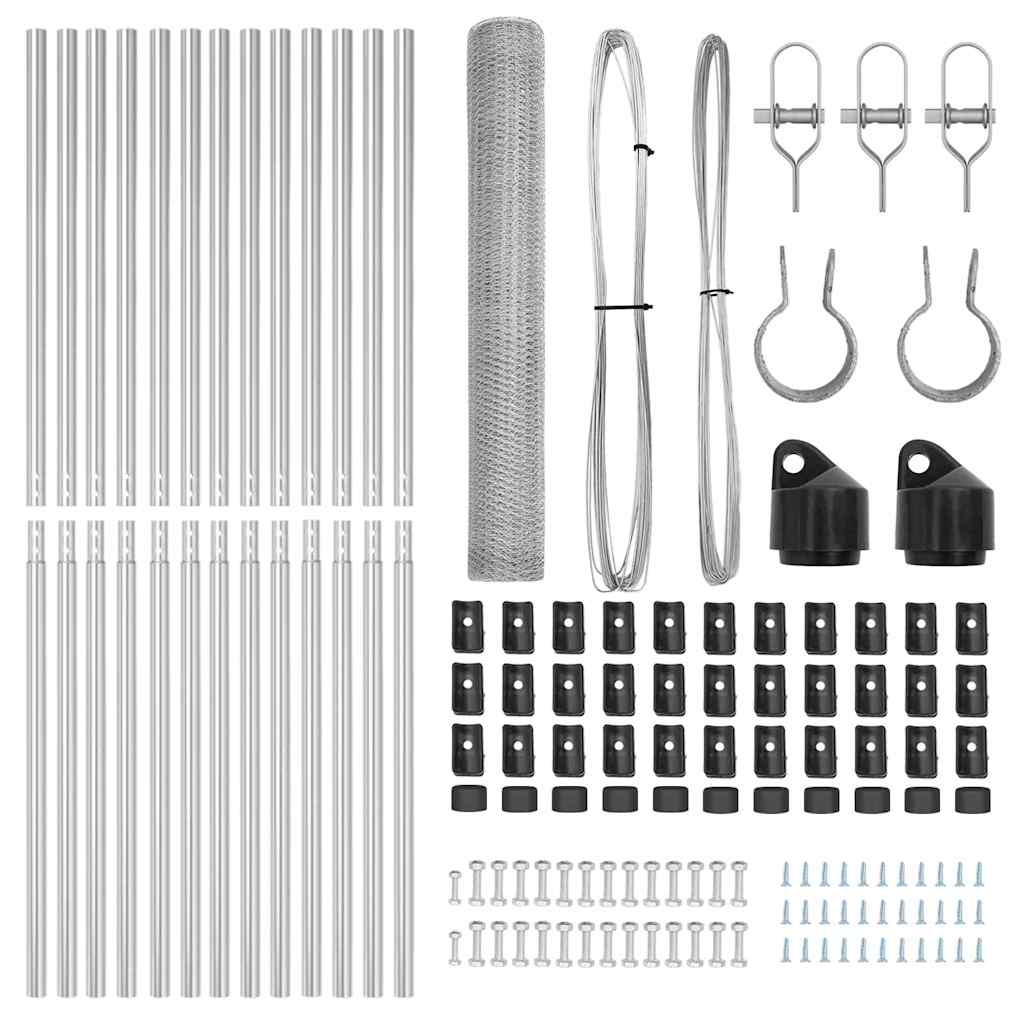 vidaXL Ogrodzenie spawane do mocowania w gruncie 25 x 1,4 m (S x W)