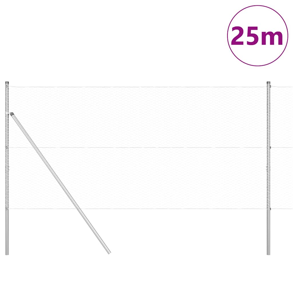 vidaXL Ogrodzenie spawane do mocowania w gruncie 25 x 1,4 m (S x W)