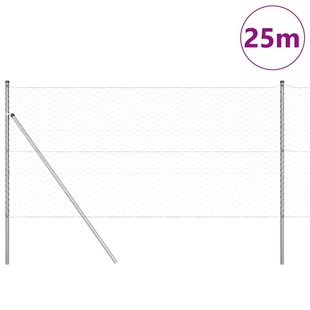 vidaXL Ogrodzenie spawane do mocowania w gruncie 25 x 1,4 m (S x W)