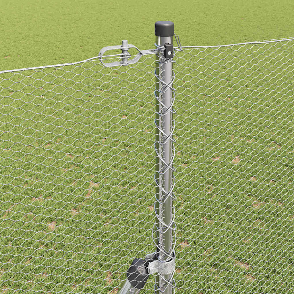 vidaXL Ogrodzenie spawane do mocowania w gruncie 25 x 1,5 m (S x W)