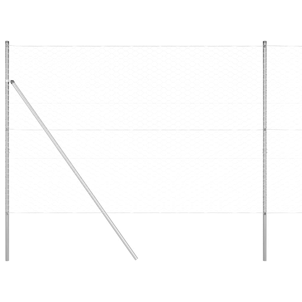 vidaXL Ogrodzenie spawane do mocowania w gruncie 25 x 1,5 m (S x W)