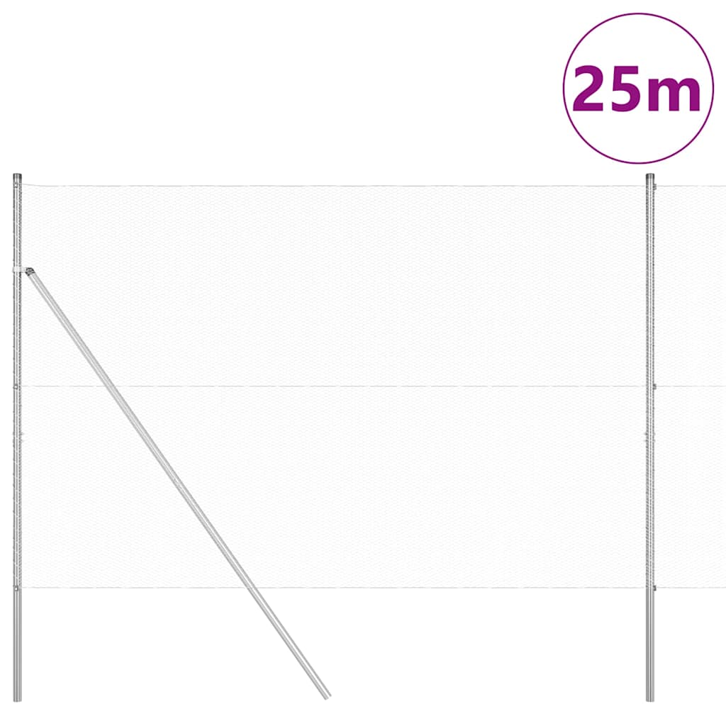 vidaXL Ogrodzenie spawane do mocowania w gruncie 25 x 1,6 m (S x W)