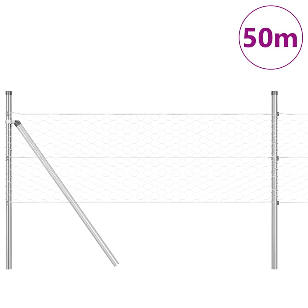 vidaXL Ogrodzenie spawane do mocowania w gruncie 50 x 0,4 m (S x W)