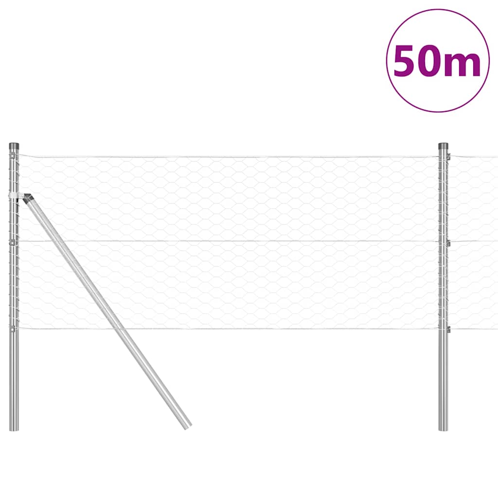 vidaXL Ogrodzenie spawane do mocowania w gruncie 50 x 0,6 m (S x W)