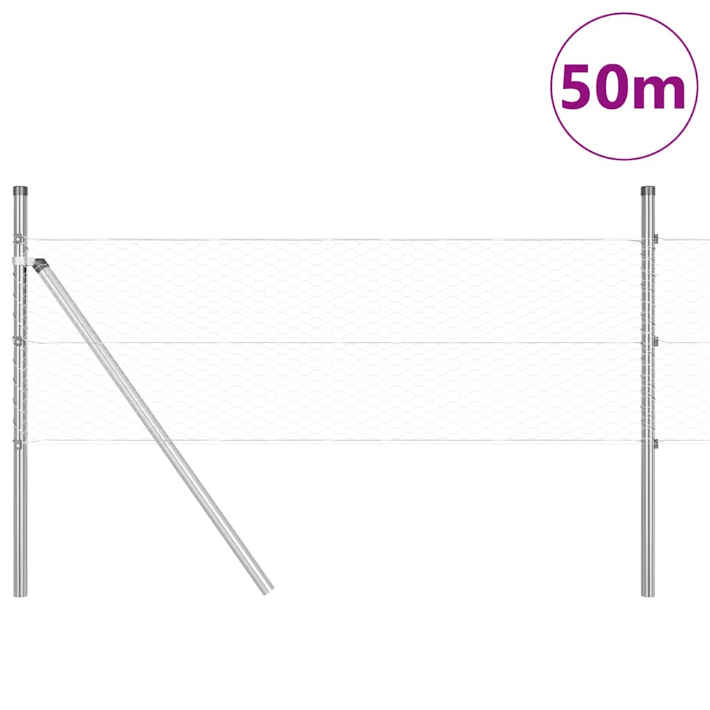 vidaXL Ogrodzenie spawane do mocowania w gruncie 50 x 0,8 m (S x W)