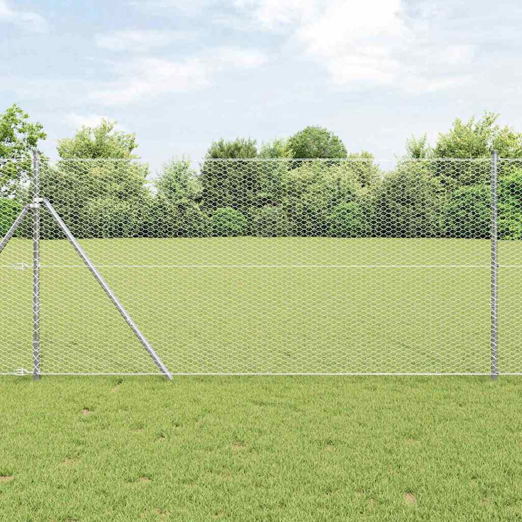 vidaXL Ogrodzenie spawane do mocowania w gruncie 50 x 1,2 m (S x W)