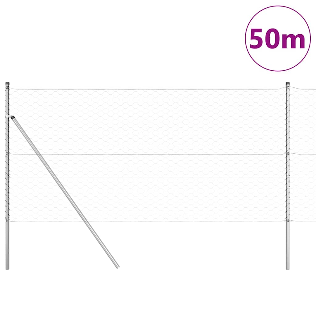 vidaXL Ogrodzenie spawane do mocowania w gruncie 50 x 1,2 m (S x W)