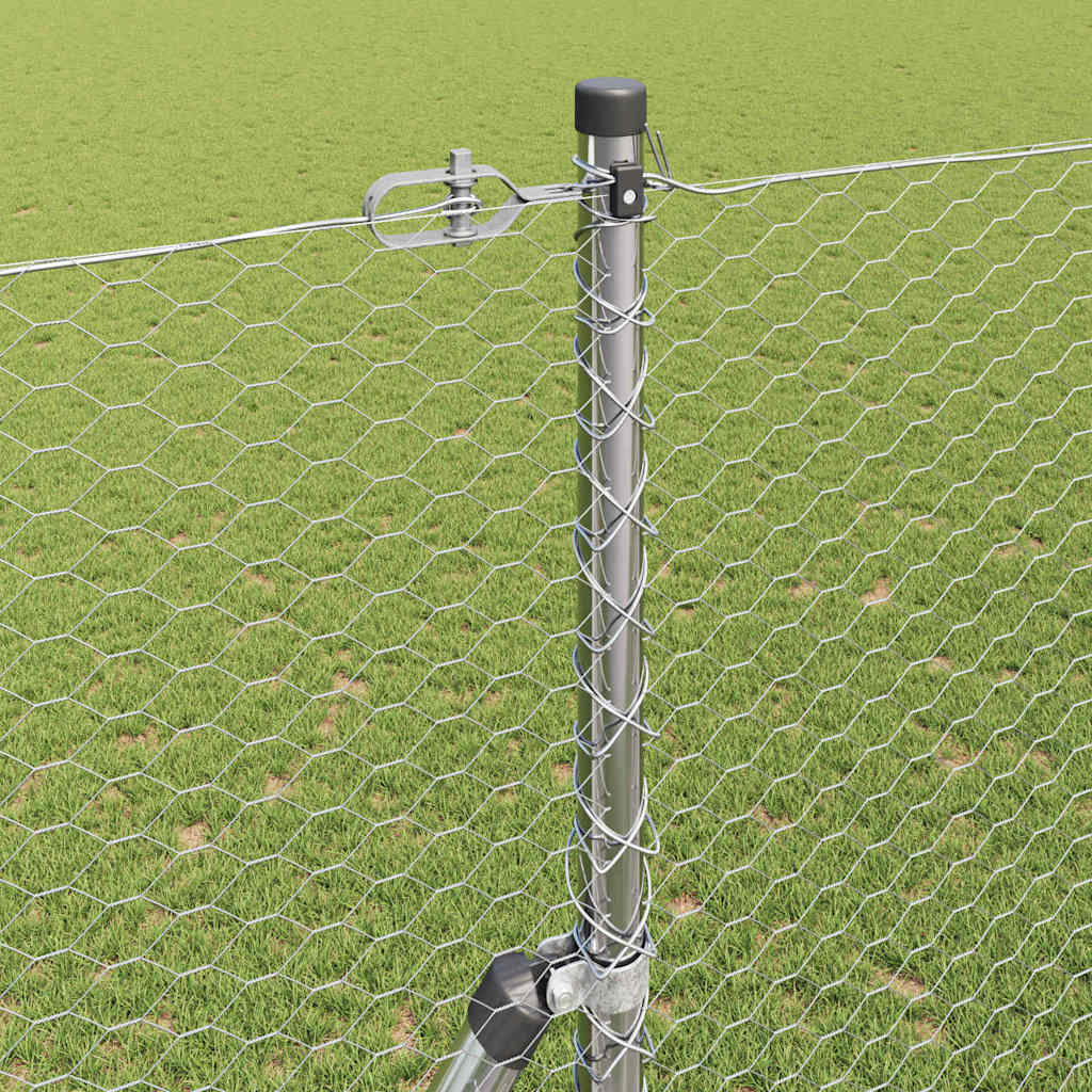 vidaXL Ogrodzenie spawane do mocowania w gruncie 50 x 1,5 m (S x W)