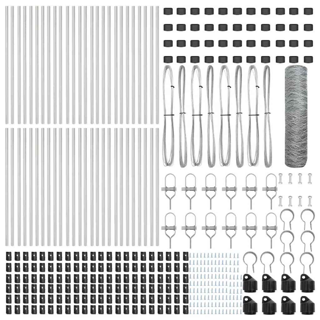 vidaXL Ogrodzenie spawane do mocowania w gruncie 100 x 0,4 m (S x W)