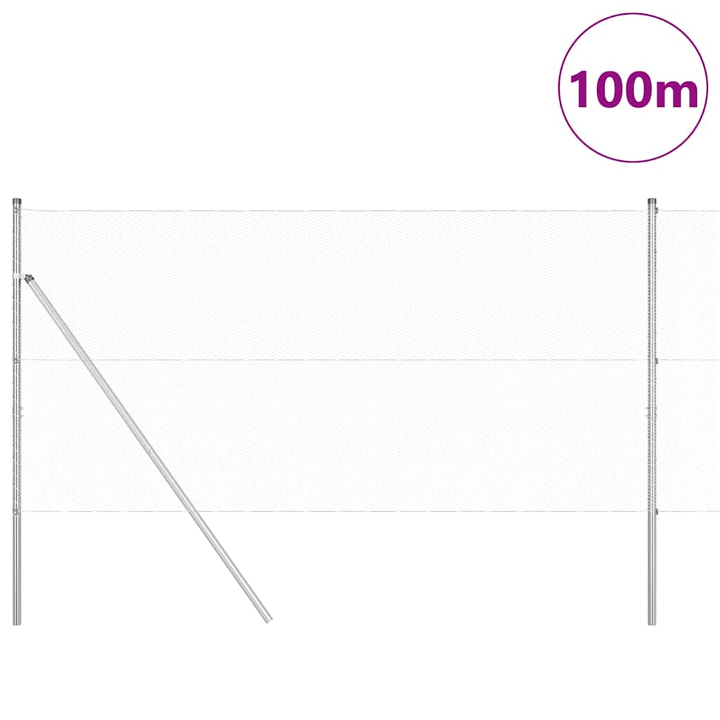 vidaXL Ogrodzenie spawane do mocowania w gruncie 100 x 1 m (S x W)