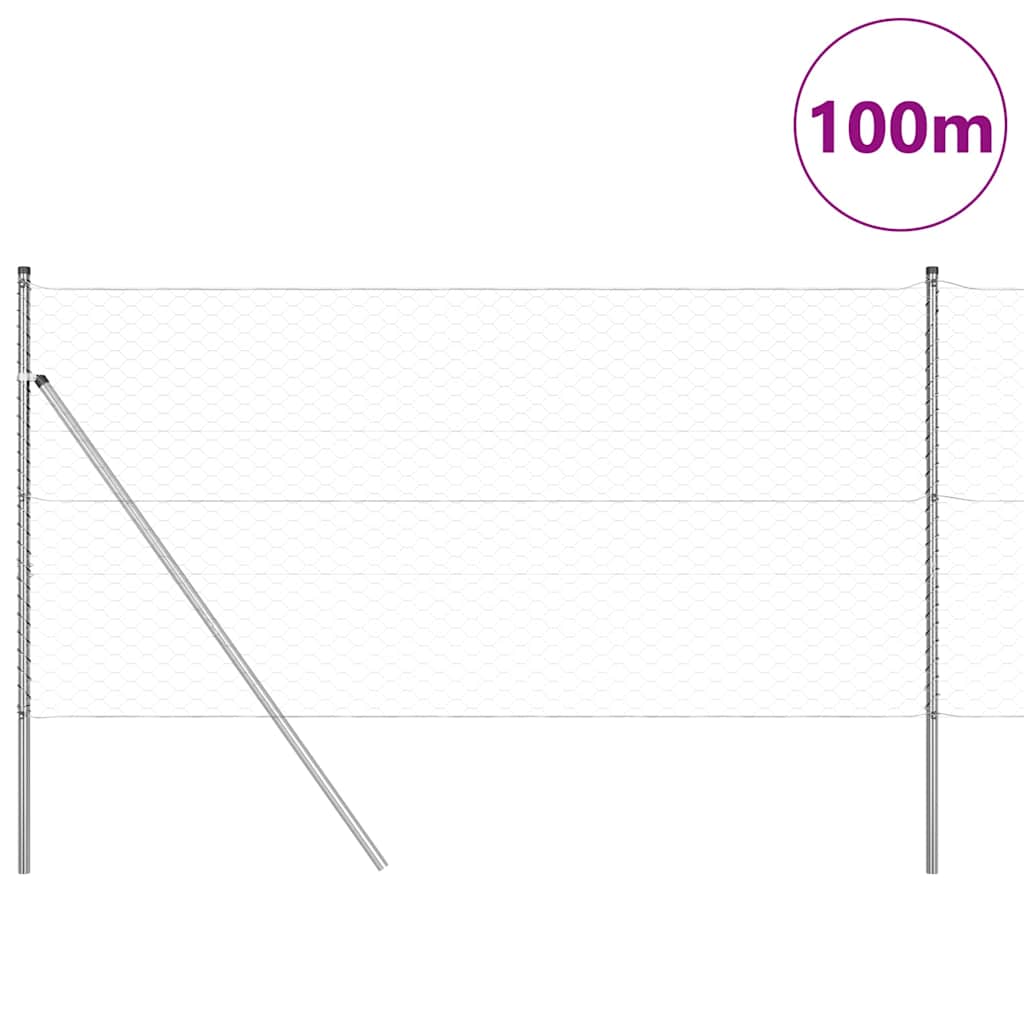 vidaXL Ogrodzenie spawane do mocowania w gruncie 100 x 1,4 m (S x W)