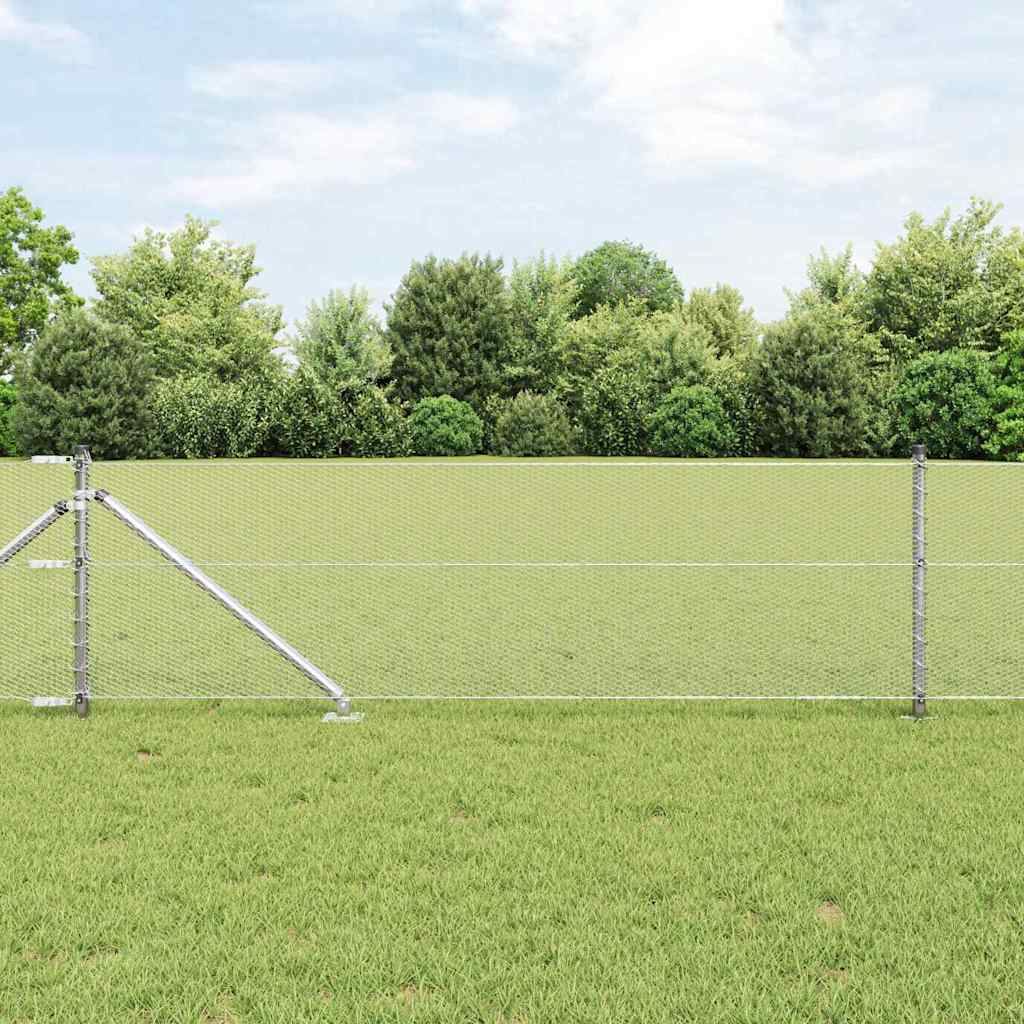 vidaXL Sześciokątne ogrodzenie z słupkiem 100 x 0,6 m Stal ocynkowana