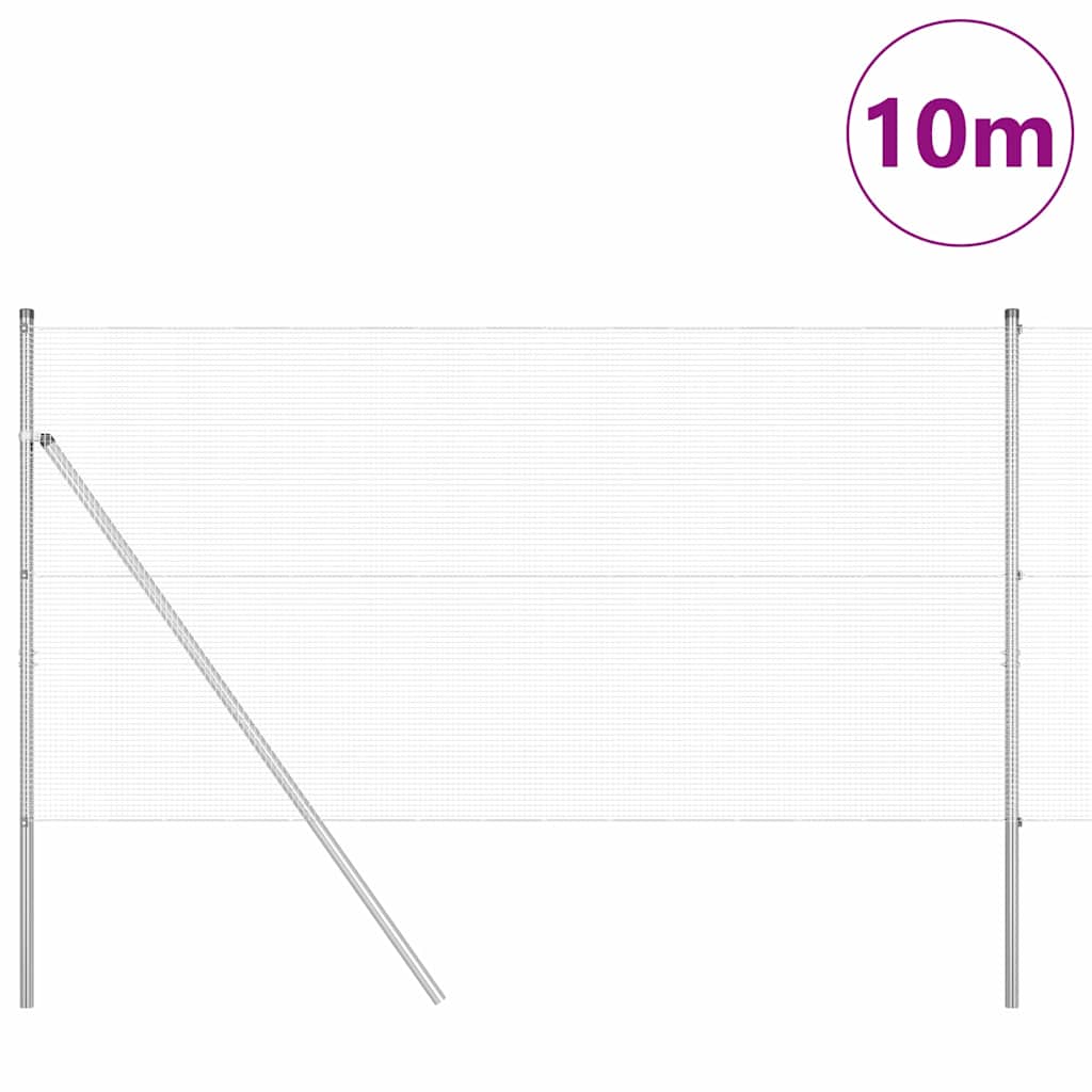 vidaXL Ogrodzenie spawane do mocowania w gruncie 10 x 1 m (S x W)