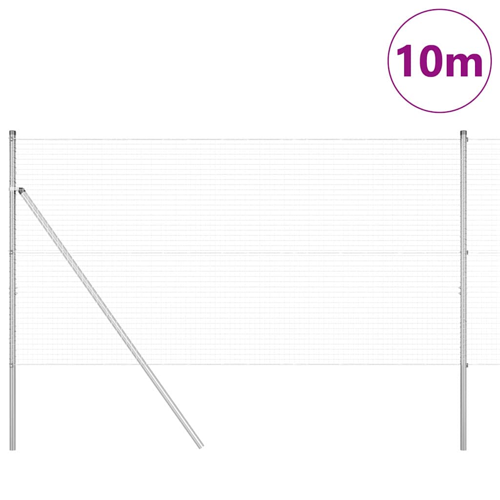 vidaXL Ogrodzenie spawane do mocowania w gruncie 10 x 1 m (S x W)
