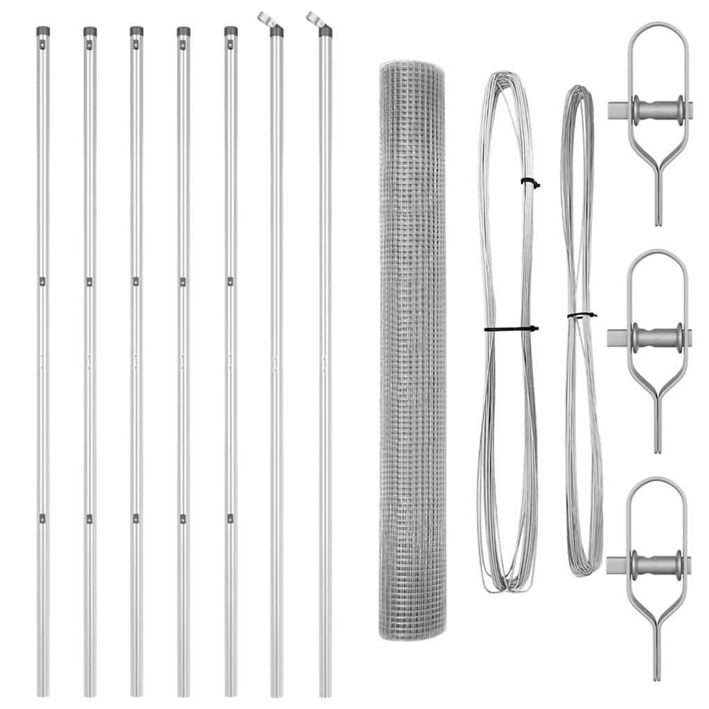 vidaXL Ogrodzenie spawane do mocowania w gruncie 10 x 1,2 m (S x W)