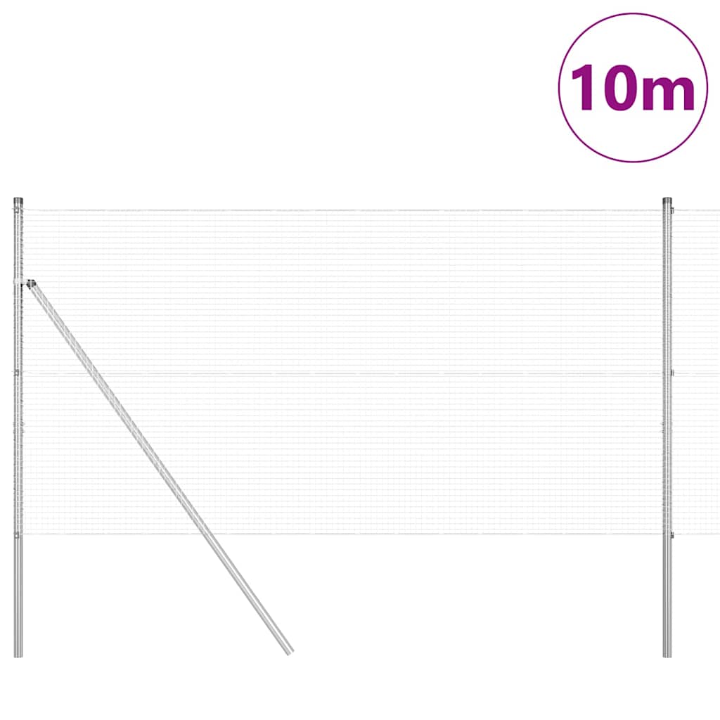 vidaXL Ogrodzenie spawane do mocowania w gruncie 10 x 1,2 m (S x W)